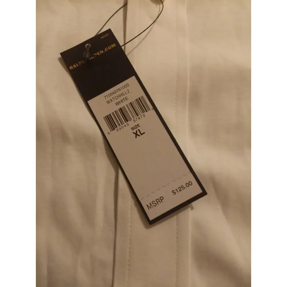 NWT Polo Ralph Lauren Watch Hill 2 White Long Sleeve Button Up Dress Shirt Mens